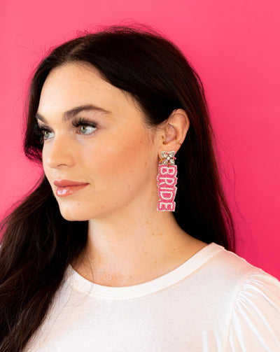 WS BRIDE Earrings - Bright Pink