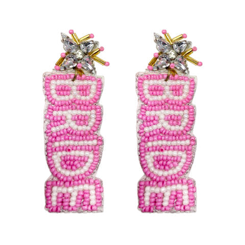 WS BRIDE Earrings - Bright Pink