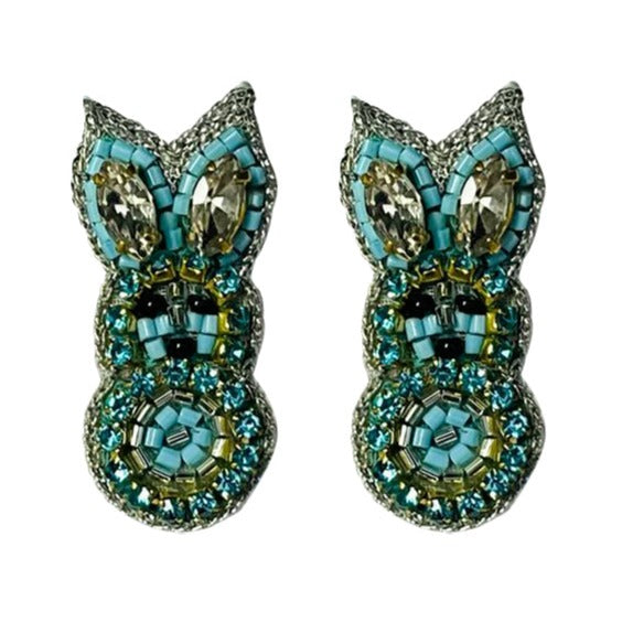 Peep Stud Earrings - Blue
