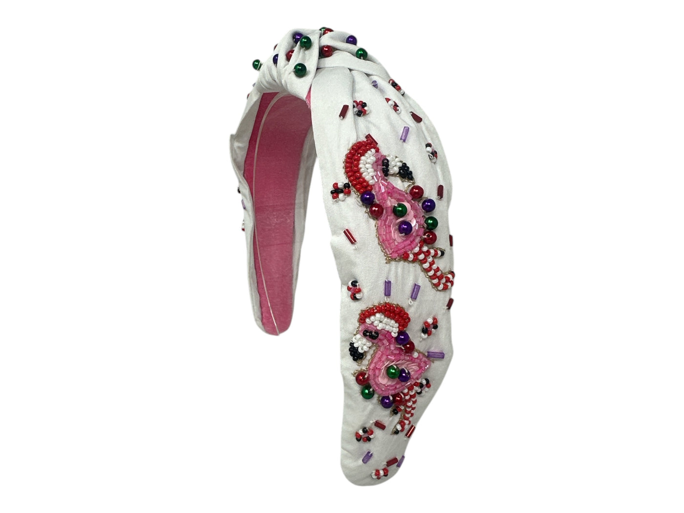 Christmas Headband Knot - Flamingo