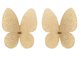 Gold Butterfly Stud Earrings