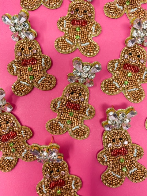 Christmas Gingerbread Men Earrings