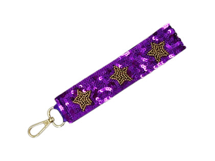 Key Chain - Purple with Gold Star