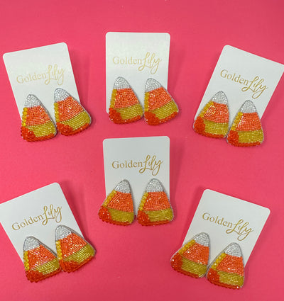 Halloween Candy Corn Stud Earrings