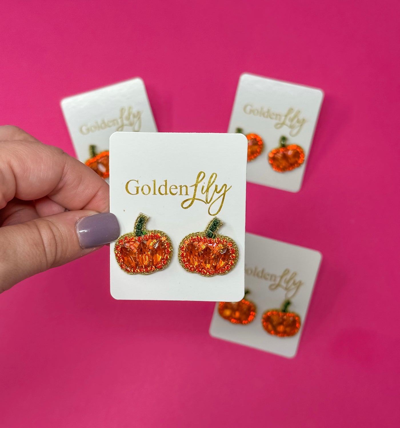 Halloween Mini Pumpkin Stud Earrings