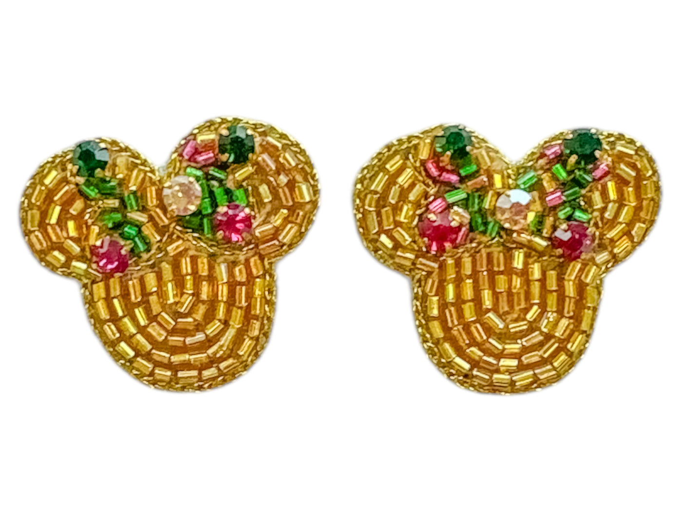 Mini Mouse Stud Earrings - Mardi Gras