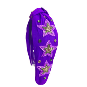 Headband Knot - Mardi Gras Layered Star