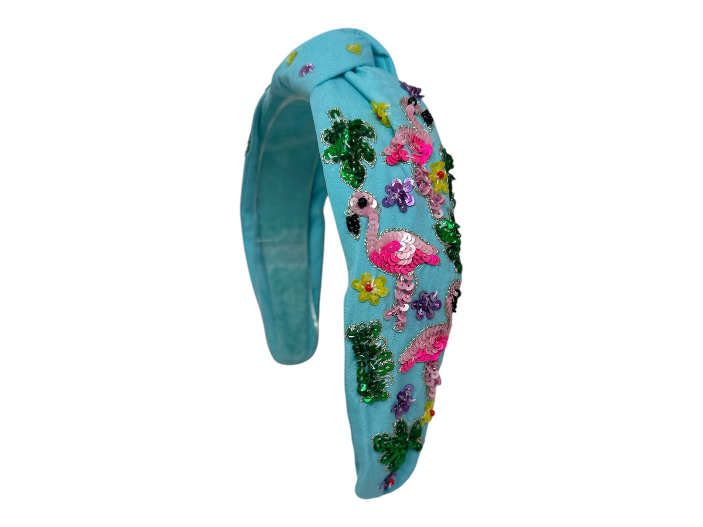 Headband Knot - Turquoise Flamingo