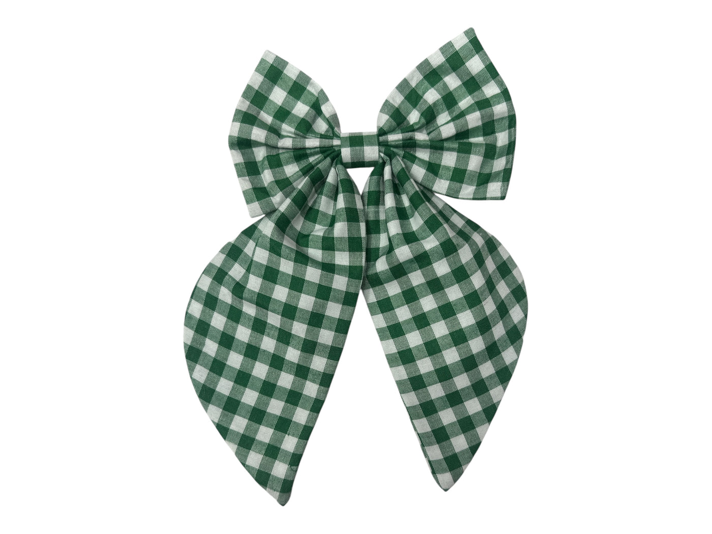 Gingham Bow - Green