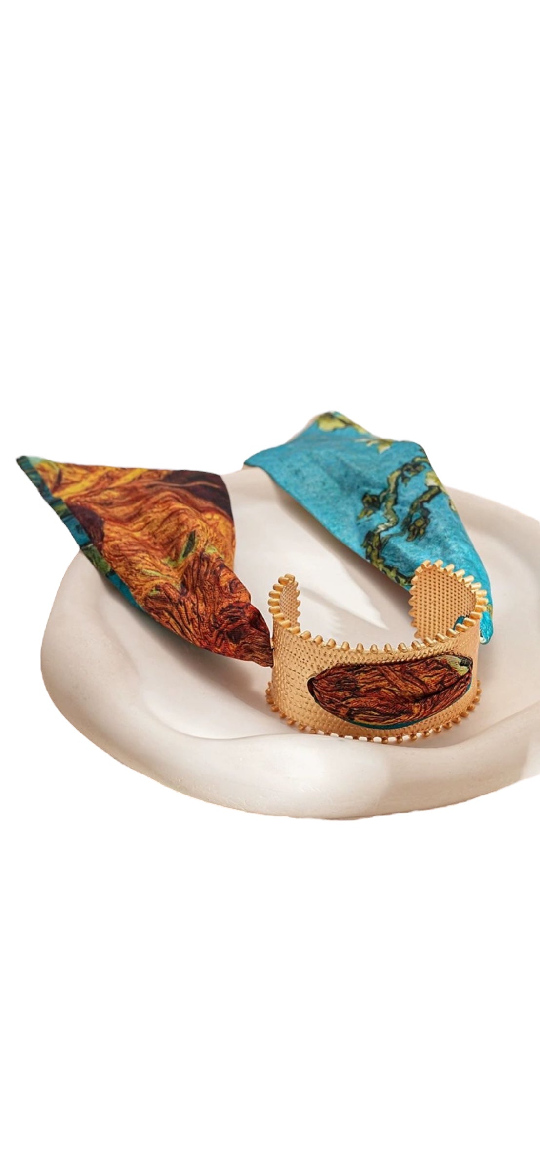 Scarf Cuff Bracelet - Blue