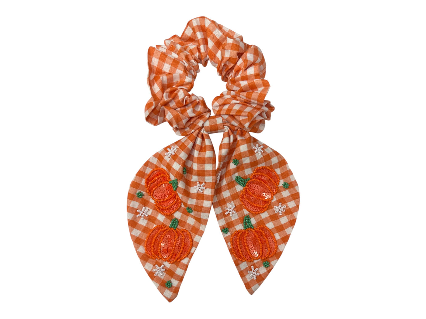 Halloween Scrunchie - Pumpkin Plaid