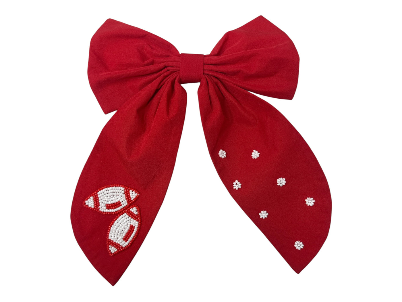 Game Day Bow - Football Red