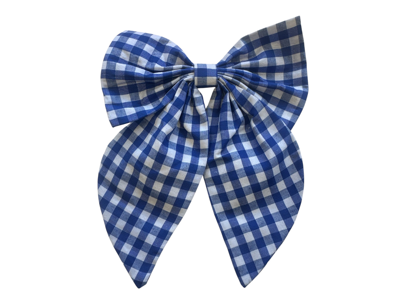 Gingham Bow - Blue