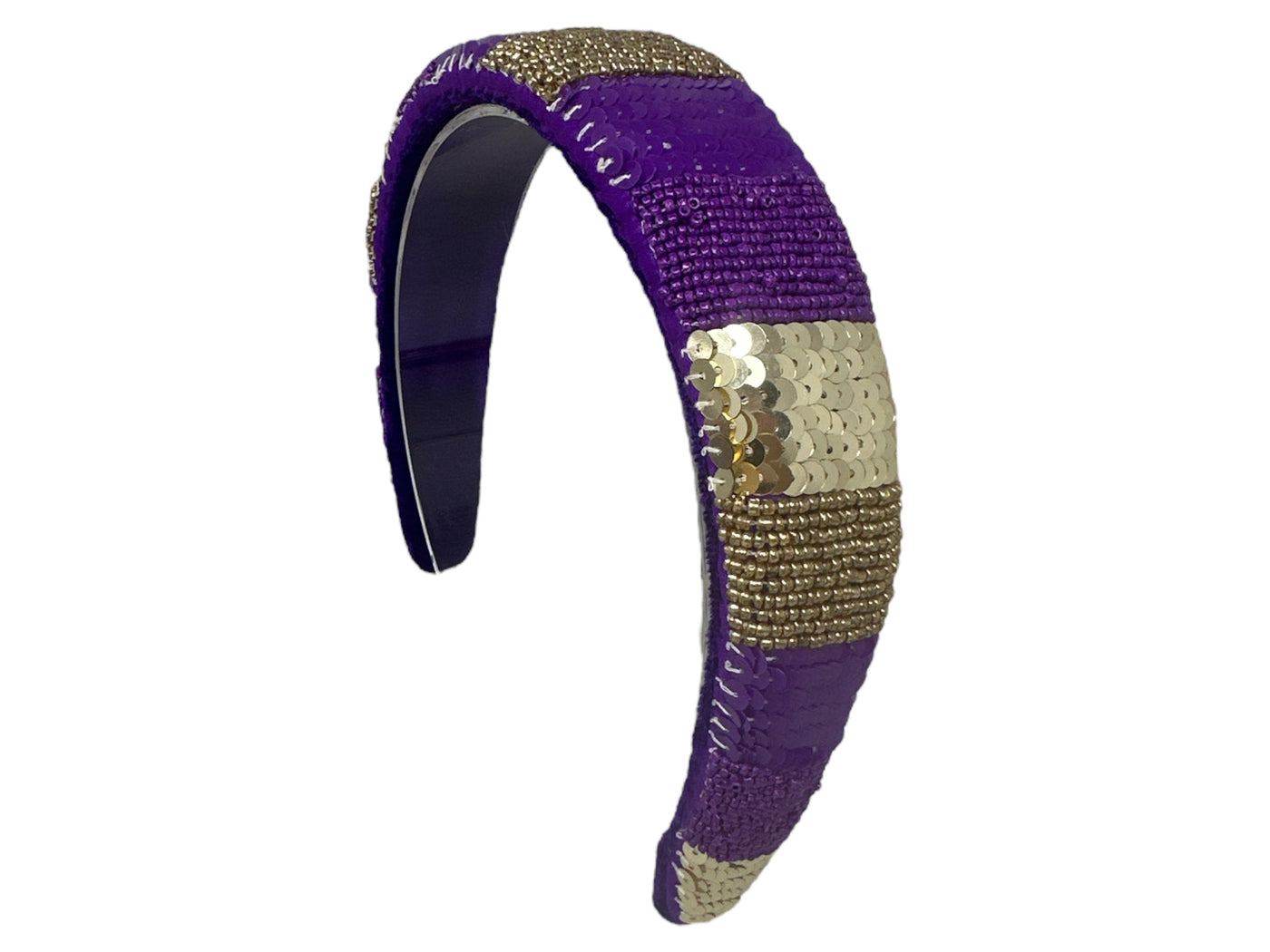 Headband Solid - Purple and Gold