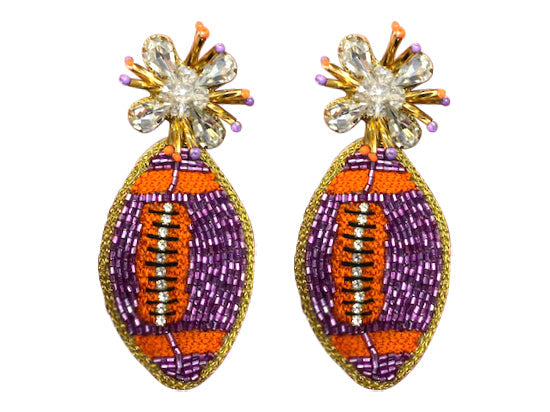 Football Burst - Purple and Orange