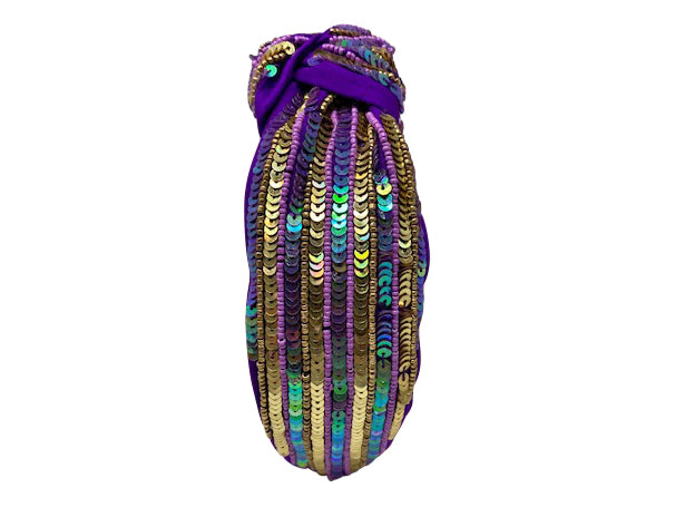 WS Headband Knot - Purple, Gold, Iridescent Strip Sequin (Purple)