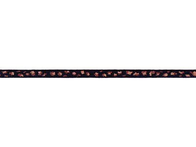 Seed Bead Bag Strap - Black Leopard