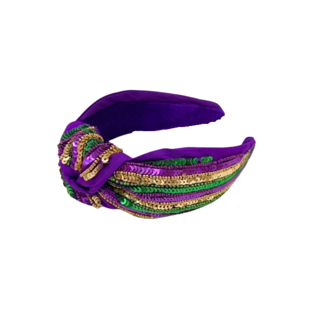 WS Mardi Gras Stripe Headband