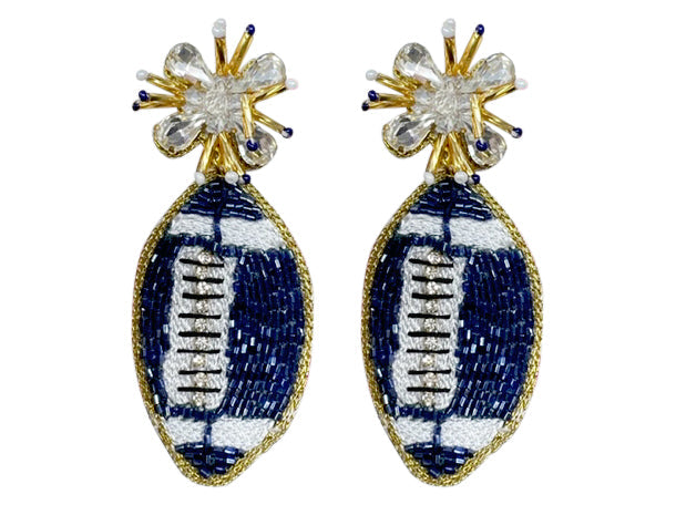 Football Burst - Navy Blue and White
