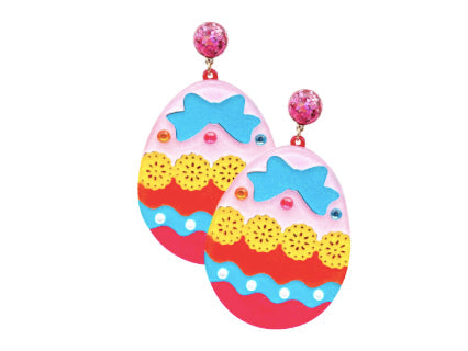 WS Acrylic Easter Egg Earrings